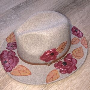 Custom painted floral summer hat